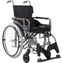 カワムラ 【非課税】 アルミ製標準型自走用車いすKMD-A22-42S-M黒メッシュ ( KMDA2242SMNO68 ) (株)カワムラサイクル 【メーカー取寄】
