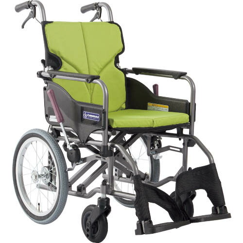 カワムラ 【非課税】 アルミ製標準型介助用車いすKMD-A16-40-M若草色 ( KMDA1640MNO85 ) (株)カワムラ..
