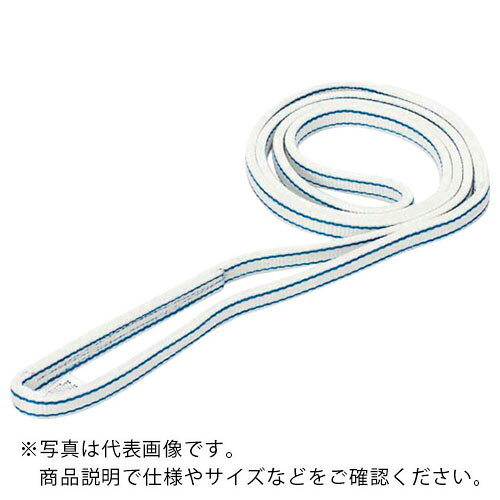 特長：JIS3等級、無駄を省いた低コスト品です。ブルーのラインで廃棄の判定できます。用途：玉掛け用具として。一般用。仕様：最大使用荷重(t)：2.5全長(m)：3.75ベルト寸法(mm)幅×厚さ：35×8〜9JIS B 8818 3等級エンドレス形材質／仕上：ポリエステル注意：角張った吊り荷は補強筒を使用してください。100℃以下で使用してください。化学薬品環境下ではは使用しないでください。　●代表画像について 商品によっては、代表画像を使用している場合がございます。 商品のカラー、サイズなどが異なる商品をイメージ画像として 使用させて頂いている場合がございます。 必ず、商品の品番と仕様をご確認のうえ、ご注文お願いいたいます。 　●代金引換でのお支払いについて 発送する商品の総重量が20kgを超えてしまったり、 商品の大きさが当店から発送できる規定サイズを超えてしまう場合 メーカー直送での対応となりますので、 代金引換がご利用頂けない場合がございます。 該当する場合、当店から別途メールにてご連絡させて頂いております。 　●北海道・沖縄・離島・一部地域の送料について 別途追加で送料がかかる場合がございます。 送料がかかる場合は、メールにて送料をご連絡させて頂き、 お客様にご了承頂いてからの手配となります。 　●お買上げ明細書の廃止について 当店では、個人情報保護と環境保護の観点から同封を廃止しております。 お買上げ明細書が必要な場合は、備考欄に「お買上げ明細必要」と 記載お願いいたします。 当店からの出荷の場合は、同封にて発送させて頂きます。 （※メーカー直送の場合は、PDFデータをメールさせて頂きます。）