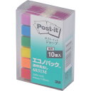【SALE価格】3M ポスト・イット ジョーブ透明見出し エコノパック 44X10mm 120枚X10パッド 6色混色 ( 6831M ) スリーエム ジャパン...