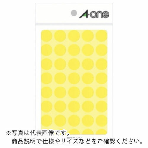 【SALE価格】3M エーワン[[TM上]] カラーラベル 丸型 15mmΦ 黄 (14枚入) ( 07024 ) スリーエム ジャパ..