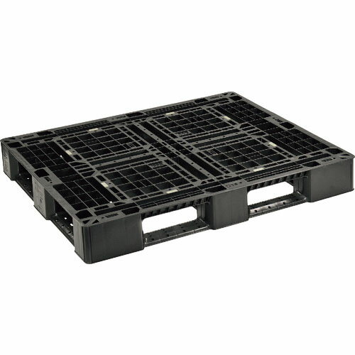 NPC プラスチックパレットSLB-1210RR 片面四方差し 黒 ( SLB-1210RR-BK ) 日本プラパレット(株) 【メーカー取寄】