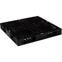 NPC 輸出梱包用プラスチックパレットEXMー1111 両面四方差し 黒 ( EXM-1111-BK ) 日本プラパレット(株) 【メーカー取寄】