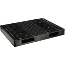NPC プラスチックパレットFS-1411-2RR 両面ニ方差し 黒 ( FS-1411-2RR-BK ) 日本プラパレット(株) 【メーカー取寄】