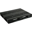 NPC プラスチックパレットAZFD-1311FE-RR 片面四方差し 黒 ( AZFD-1311FE-RR-BK ) 日本プラパレット(株) 【メーカー取寄】