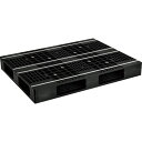 NPC プラスチックパレットAZFR-1310E-RR 両面四方差し 黒 ( AZFR-1310E-RR-BK ) 日本プラパレット(株) 【メーカー取寄】
