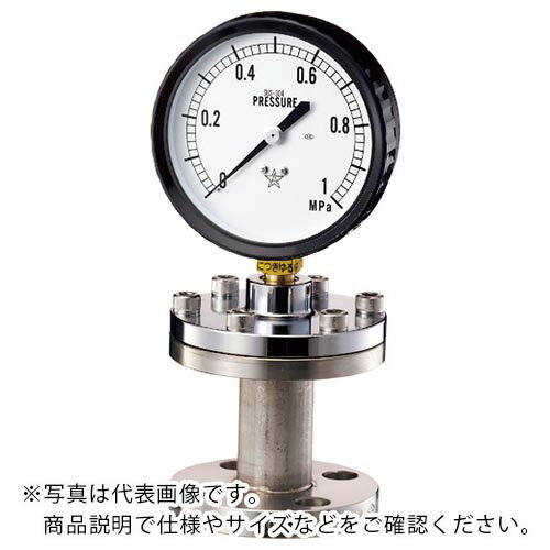 右下 ( 右下精器製造 ) 隔膜式圧力計 BF型 ( KA-BF-20A-PVC-0.25MPA ) 右下精器製造(株) 【メーカー取寄】