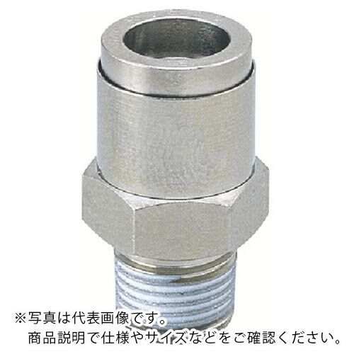 PISCO ( 日本ピスコ ) チューブフィッティングブラスストレート チューブ8ネジR3/8ゴムFKM ( KC8-03-F ) 【10個セット】 【メーカー取..