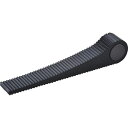 緑十字 差し込み式ドアストッパー 黒 ドアストッパー140 H28×W20×D142mm マグネット付 ( 342030 ) (株)日本緑十字社