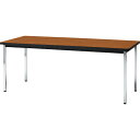 【SALE価格】TRUSCO 会議用テーブル 1800X600XH700 角脚 下棚無し チーク ( TDS1860-T ) トラスコ中山(株)