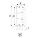 EVN ブッシングプーリー SPA 160mm 溝数3 ( SPA160-3 ) エバオン(株)