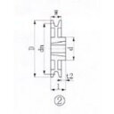 EVN　ブッシングプーリー　SPA　224mm　溝数1 SPA224-1 ( SPA2241 ) エバオン（株）