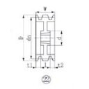 EVN ブッシングプーリー SPZ 236mm 溝数3 ( SPZ236-3 ) エバオン(株)