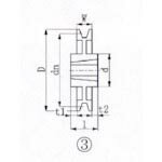 EVN ブッシングプーリー SPZ 315mm 溝数1 ( SPZ315-1 ) エバオン(株)