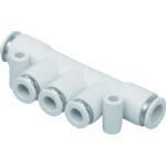 CKD チューブ継手 ニュージョイント マニホールド (シングル) 適合チューブ外径6mm/8mm ( GWMF68-0 ) CKD(株) 1