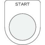 IM 押ボタン/セレクトスイッチ(メガネ銘板) START 黒 φ22.5 40×30×2mm ( P22-35 ) (株)アイマーク