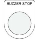 IM 押ボタン/セレクトスイッチ(メガネ銘板) BUZZER STOP 黒 φ22.5 40×30×2mm ( P22-39 ) (株)アイマーク