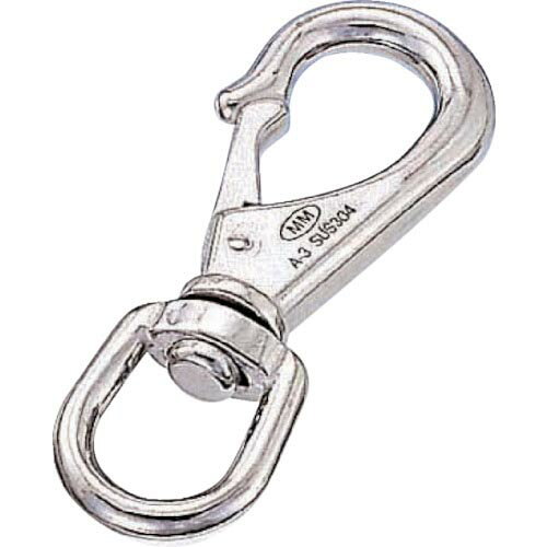 水本 ( 水本機械製作所 ) ステンレス スイベルスナップ 線径4mm 長さ66mm ( A-111 ) 【メーカー取寄】