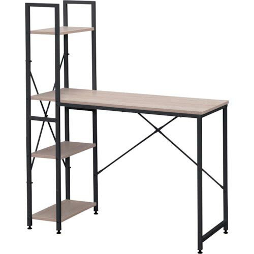 IRIS　574216　ラック付きデスク　1000×420　ライトナチュラル／ブラック RDK-1042-NB ( RDK1042NB ) RDK-1042-NB