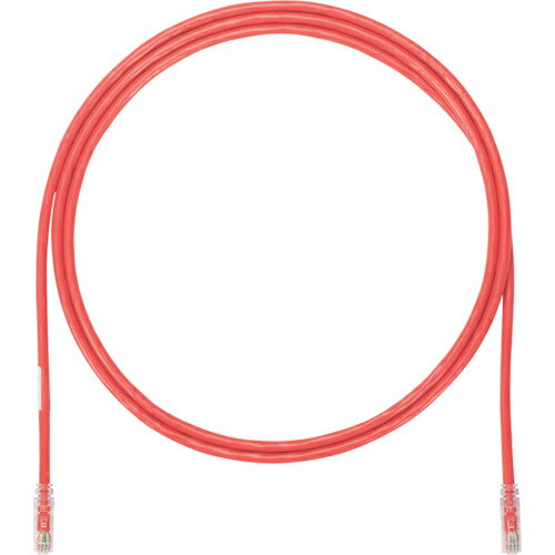 PANDUIT カテゴリ6A UTPパッチコード 24AWG単線 ケーブル径:Φ6.4mm 0.5m 赤 ( UTP6AX0.5MRD ) パンドウイットコーポ...