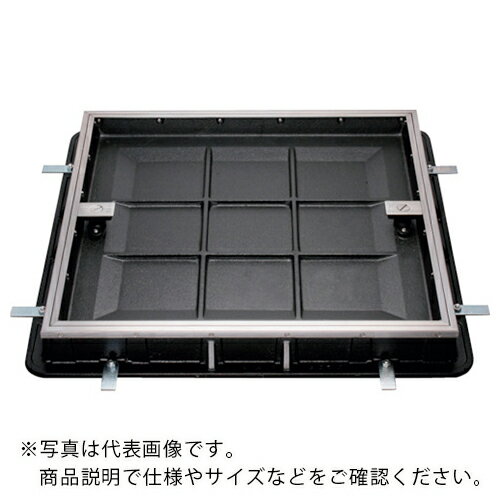 カネソウ カラ-舗装用鉄蓋(化粧用鉄蓋) 簡易密閉形 ステンレス目地 タイル用 充填深さ40mm ( MKSS-6-7585-HANDORUNASHI ) 【メーカー取寄】