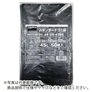 【スーパーSALE対象商品】TRUSCO　スタンダードゴミ袋　黒　90L　50枚入 GB-90BK ( GB90BK ) トラスコ中山（株）