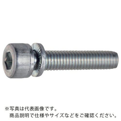 TRUSCO 【売切廃番】ゆるみ止め機能付六角穴付ボルト 三価クロメート M8X40L 1本 /キャップボルト(CAP) ( WVL-0840TC ) トラスコ中山(株)