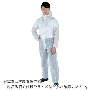TRUSCO 【売切廃番】 ECO不織布使い捨て保護服 つなぎフード付きタイプ XXLサイズ 目付60g コーティングなし ( TRV2ECO60--XXL ) トラスコ中山(株)