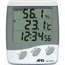 【SALE価格】A&D 時計付き温湿度計 外部センサー付き ( AD5680 ) (株)エー・アンド・デイ