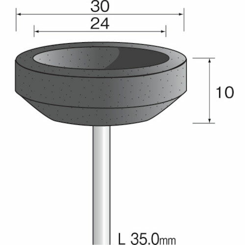Minimo カップ砥石#100 φ30 (10枚入) ( SA3413 ) ミニター(株)