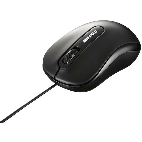 BUFFALO 有線 光学式マウス 3ボタンタイプ Mサイズ ブラック ( BSMOU050MBKZ ) (株)バッファロー