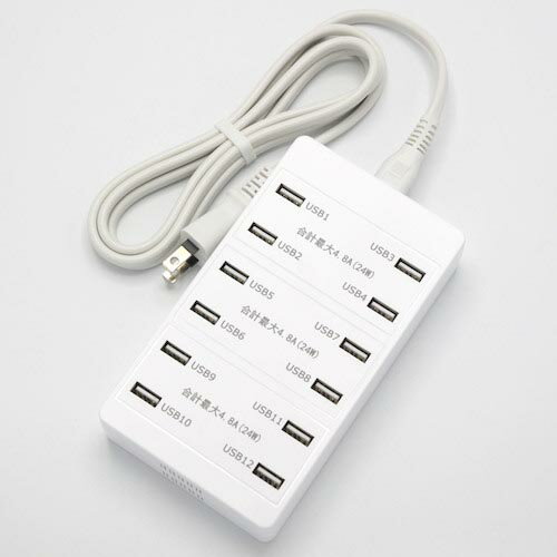 STARLIGHT ( 星光商事 ) 12ポ-トUSB充電器 ( SK-CH12A72WPO )