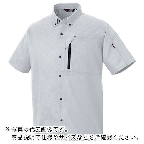 アイトス ニュームービンカット 春夏半袖シャツ シルバーグレー M ( AZ3337-003-M )