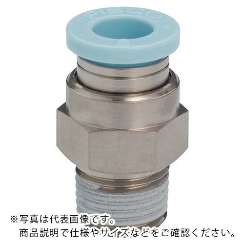 Rakuten - PISCO ( 日本ピスコ ) チューブフィッティング ストレート 適合外径10mm 接続口径R1/8 クリーンルーム包装 ( PC10-01-C ) 【10個セット】 【メーカー取寄】