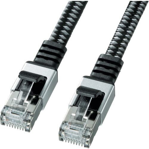 Rakuten - SANWA ( サンワサプライ ) カテゴリ6AメッシュフラットLANケーブル ( KB-FL6AME-02BK ) 【メーカー取寄】