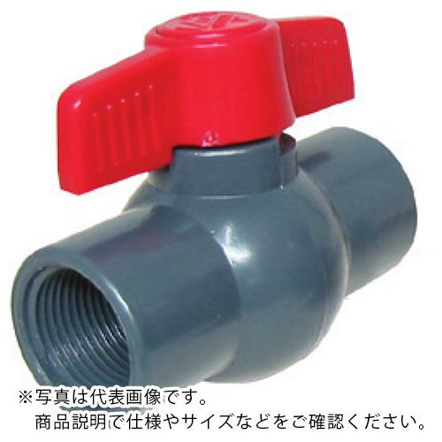 IWA 樹脂(PVC)製 配管継手 ボールバルブ ネジ式 ( 48BVN020P ) (株)岩崎製作所