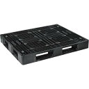 【SALE価格】NPC プラスチックパレットLA-1311RR 片面四方差し 黒 ( LA-1311RR-BK ) 日本プラパレット(株)