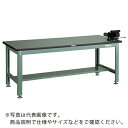 TRUSCO 中荷重作業台(1200kg)HW型 1500X750XH740 バイス付 グリーン色 ( RHW-1500VRS ) トラスコ中山(株) 【メーカー取寄】