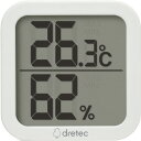 dretec デジタル温湿度計「クラル」 ホワイト ( O-414WT ) (株)ドリテック