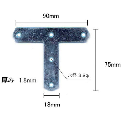 Rakuten - WAKI ( 和気産業 ) ユニクロ隅金 T型 90X78 ( BK-019 ) 【メーカー取寄】