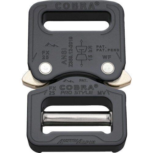 【SALE価格】ALPIN COBRAプロスタイルANSI バックル 25MM ブラック VF ( FX25KVF ) AUSTRIALPIN社
