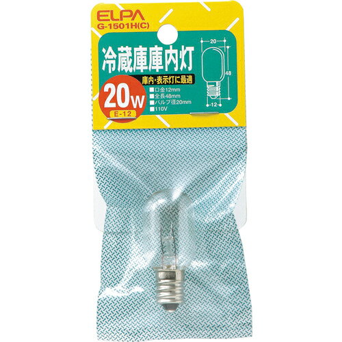 ELPA　冷蔵庫庫内灯　E12　20W　クリ