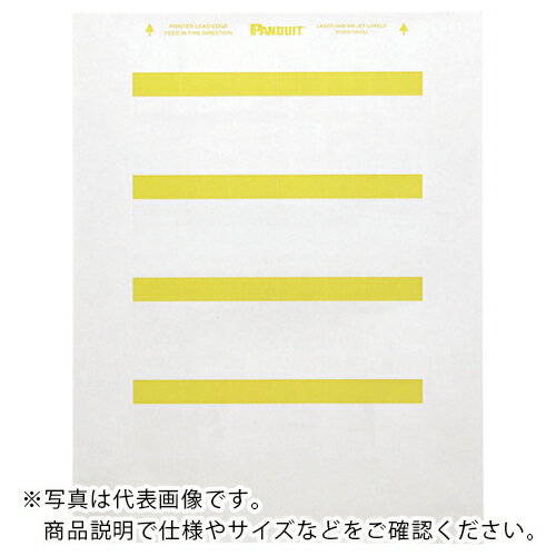 PANDUIT ( パンドウイット ) レーザープリンター用回転ラベル ポリエステル 黄 ( R100X150X8J ) 【メーカー取寄】