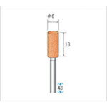 乐天商城 - ナカニシ 軸付砥石 10本入 円筒型 φ6×13×軸φ3 WA #60 ( 42607 )