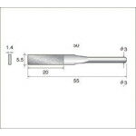 ナカニシ 電着ダイヤモンドヤスリ(軸径3mm)全長55mm刃長20mm刃幅5.5mm ( 62816 ) (株)ナカニシ(4)