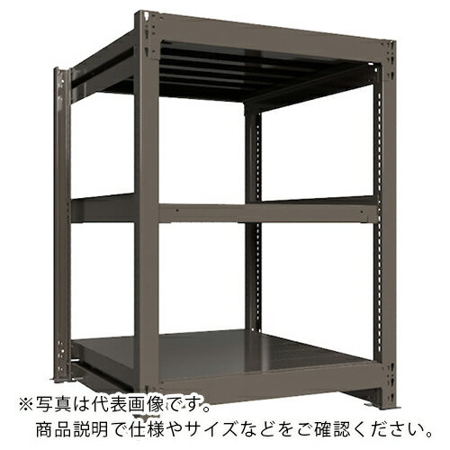 ICHIMAI 重量ボルトレスラック 段荷重1000Kg H1200×W900×D900 天地3段 単体グレー ( TH1000-439T3 ) HIKARI製作所(株) 【メーカー取寄】