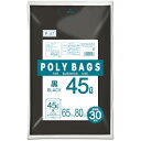 オルディ ポリバッグゴミ袋 45L 0.03mm 黒 ( P-47 ) 【20冊セット】 オルディ(株)(4)