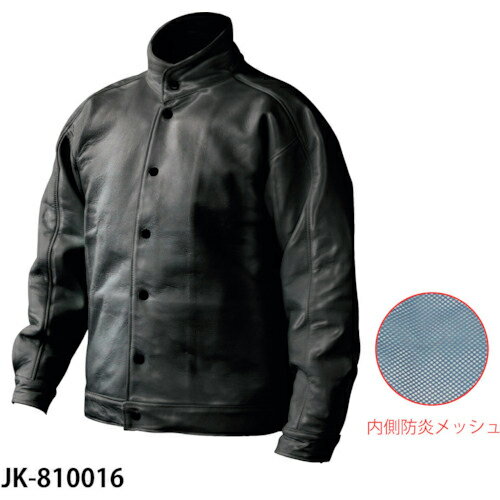 乐天商城 - グリーンクロス ボンレザーメッシュ ブルゾン ブラック3L JK-810000-3L ( 6300031793 ) 【メーカー取寄】