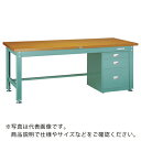 TRUSCO 中荷重作業台(2000kg)DW型 1500X750XH740 3段ワゴン付 グリーン色 ( DW-1500UDC111 ) トラスコ中山(株) 【メーカー取寄】
