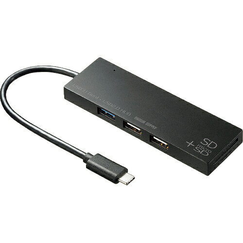 【SALE価格】SANWA ( サンワサプライ ) USB Type Cコンボハブ カードリーダー付き ( USB-3TCHC16BK )